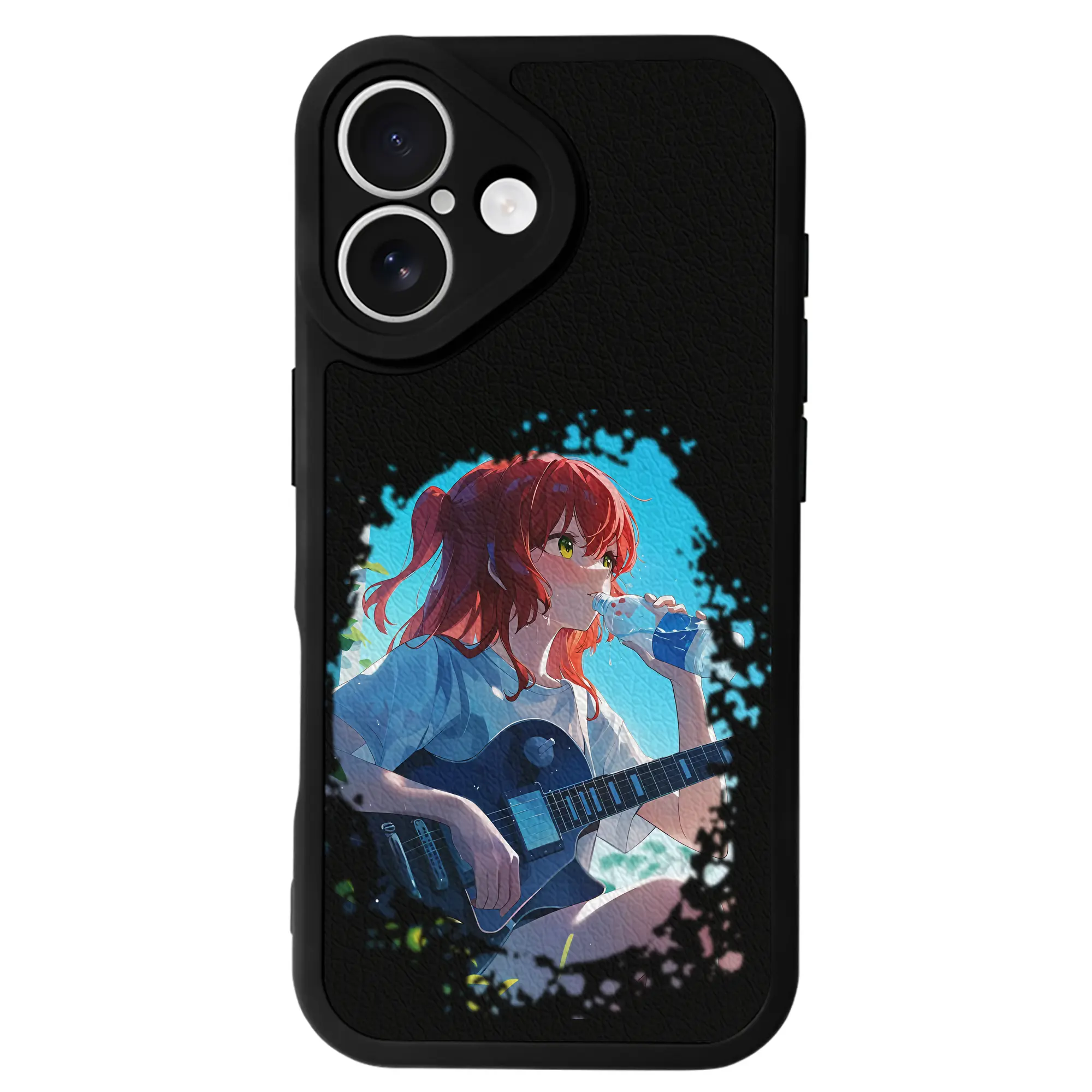 ぼっちざろっく！ グッズ,喜多郁代 - IPhone 16シリーズ対応 ・ シリコンスマホケース ・ レザー調 ・ 高精度フィット ・ 耐衝撃 ・ ワイヤレス充電対応 ・ 精密カット